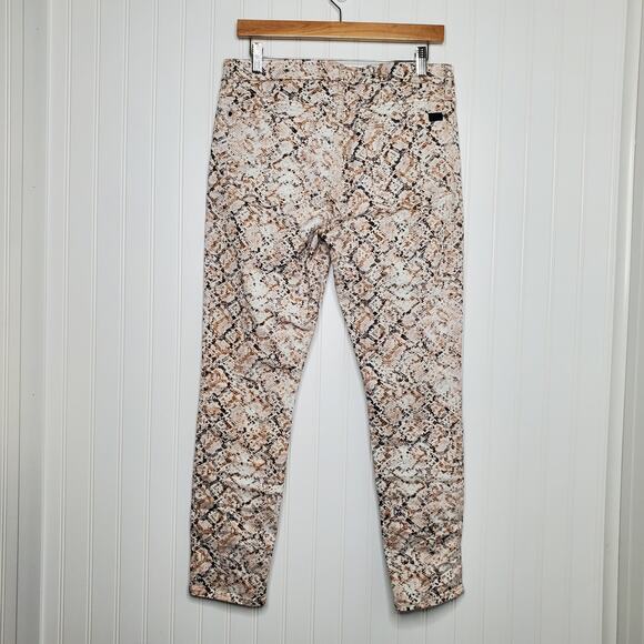 7 For All Mankind JEN7 Women's Snake Print Ankle Skinny Jeans Size 10 Stretch - Picture 5 of 9